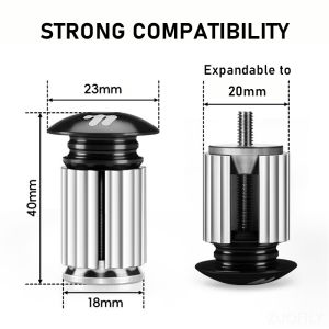 ZEEMIN Bicycle Handlebar End Plug Aluminum Alloy Plug for 18-20mm MTB Mountain Bike Road Cycling Handle Bar Grips Cap Cover Accessories