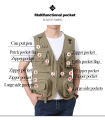 FUGUINIAO Men's Vest Jacket Multi-pocket Photographer Mesh Outdoor Tactical Outfit for Fishing. 