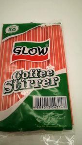 GLOW 50pcs Disposable Plastic Coffee Stirrer Red for Coffee Tea Milktea Juice