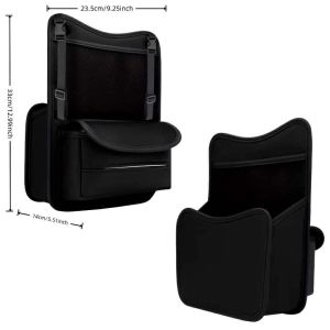 1pc  Car Net Pocket High quality Car Seat Middle Storage Bag Nappa Leather Car Organizer