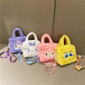 Kawaii Sanrio Plush Bag Kuromi Handbag Shoulder Bag Girls Children Gifts