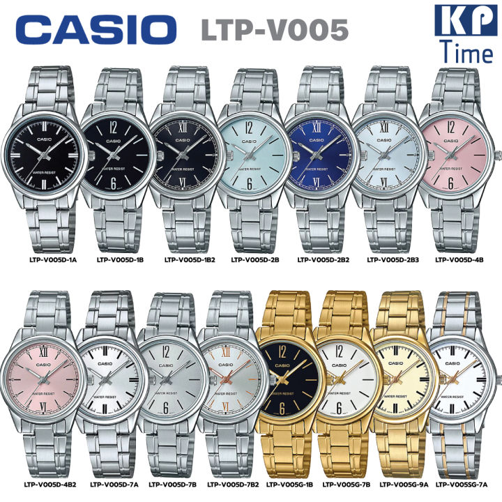 Casio นาฬิกาข้อมือผู้หญิง สายสแตนเลส รุ่น LTP-V005 ของแท้ประกันศูนย์ ...