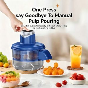 MECOME Hands-Free Automatic Fruit Peeler Machine Effortless Peeling Wireless Electric Grape Peeling Machine Durable Skin Remover for Berries Fruits Fruit Peeler Tool