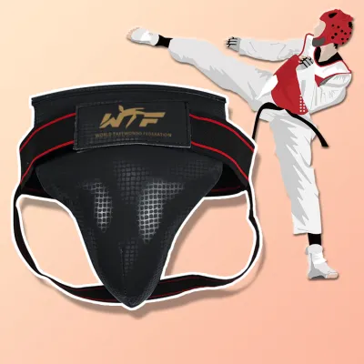 Men Groin Guard Protector for Muay Thai Boxing Taekwondo Sports Gym Workout