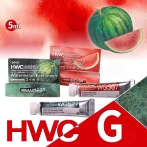 New Holbein Artist Watercolor Granulating Colors Limited 5ml Watermelon Red/Watermelon Peel Green Painting Supplies