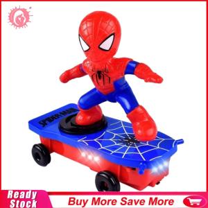【New Arrival】Scooter Toy 360 Degree Rotating Scooter Spiderman Toy Educational Toys Scooter Toy with Music Light for Boys Girls for Kids Child