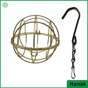 Hanak 1Pcs Metal Suet Ball Bird Feeder Set With Hanging Chain Squirrel Proof Bird Feeders For Outdoor Garden Hummingbird Feeders