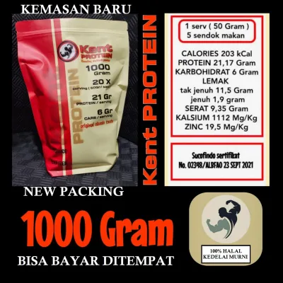 Protein Susu Bubuk Kedelai Whey Protein 1000gram Murni