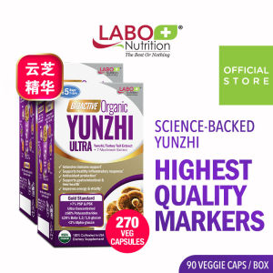 [2 Boxes] LABO Nutrition Bioactive Organic Yunzhi Ultra Turkey Tail + 7 Mushroom Extracts Supplement for Immune Health Recovery & Digestion Support with Lingzhi Yunzhi Cordyceps Sinesis Cordycep Militaris ABM Shiitake Maitake  • 90 Capsules