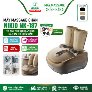 Máy Massage Chân Mát Xa bàn Chân Và Bắp Chân Nikio NK-187 - Công Nghệ Túi Khí Nắn Bóp Nhẹ Nhàng Hỗ Trợ Điều Trị Suy Giãn Tĩnh Mạch Chân