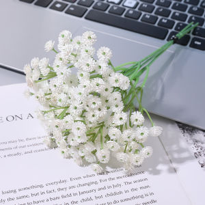 【On Sale】5Pcs ดอกลาเวนเดอร์ดอกไม้พลาสติกจำลองต้นไม้ประดิษฐ์สีเขียวตกแต่งดอกไม้ปลอมในบ้านงานแต่งงาน