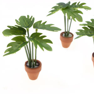 YAFEN 1 12 Dollhouse Simulation Green Plant Potted Model Doll Home Living Room Decoration Micro Landscape Garden Scene Ornament