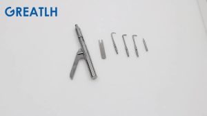 GREATLH-1 Set Dental Automatic Crown Remover Length 155mm with 3 Working Tip Stainless Steel Material Dental Instrument