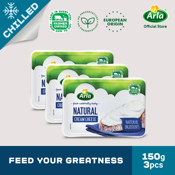 Arla Natural Cream Cheese Plain 150g 3Pack Lazada PH