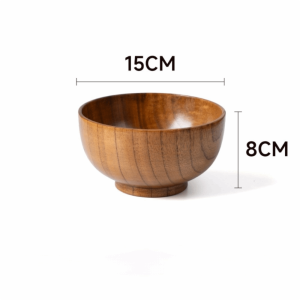 ZENO Household Wooden Bowls Handmade Crafts Japanese Style Salad Bowls Soup Bowls Food Containers Tableware