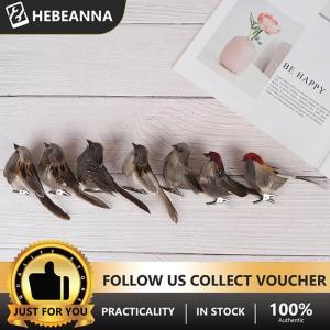 hebeanna Gray birds artificial foam feathers sparrow home party wedding decor