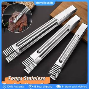 Stainless Steel Kitchen Bread Tongs No-slip Handle Salad Steak Clamp Meat Clip Kitchen Accessories