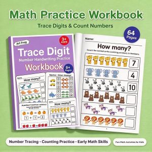 Toddler Early Number Learning Math Exercise Toy 64 Pages 10 Within Addition Subtraction Mixed Mental Arithmetic Kids Number Operation Practice Educational Activity Kit