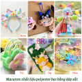 Set 200 dây kẽm nhung màu pastel Kèm Đèn đom đóm làm đồ handmade, Dây kẽm lông nhiều màu làm đồ chơi hoa trang trí- Br 02000. 
