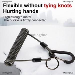 [COD] Modingdue Fishing Rope Anti-lost Spiral Spring Lure Pliers Lanyard Wire Spring Rope Elastic Stretch Tether Fishing Accessories