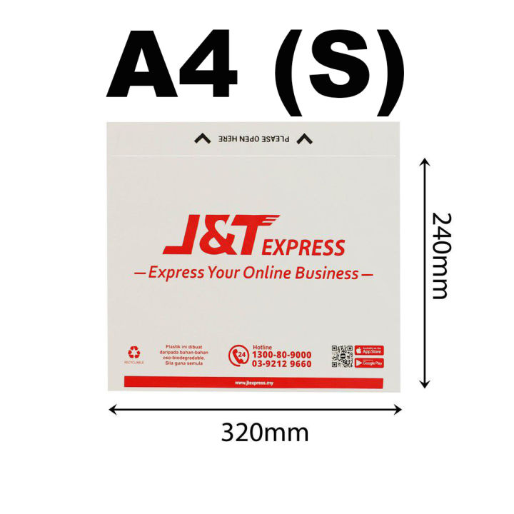 J&T FLYERS COURIER PLASTIC BAG A4 SIZE Lazada