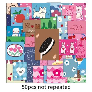 50PCS asal abstrak lukisan kartun kreatif pelekat kalis air hiasan Laptop Luggage Kid Sticker Toy