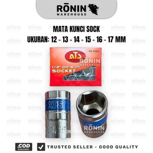 ATS Mata Kunci Sock 10 12 14 15 16 17 19 20 21 22 24 32 mm Sok Socket Wrench