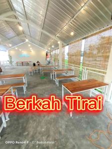 Tirai Bambu Kulit Wulung Krey Bambu L2m T25m & Katrol