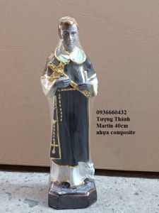 Tượng Thánh Martino (Mactin) 40cm tượng công giáo composite