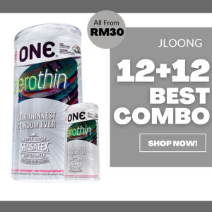 in stock ONE Condoms 12s + 12s (24pcs) – Mixed Pleasures / Super Studs / Sensitive / True Fit / Zerothin Kondom Asli & Prm