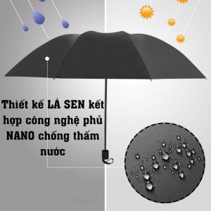 ô đi mưa che nắng cầm tay cao cấp cỡ lớn Dù gấp gọn đi đường loại to đẹp 10 nan thép xuất Nhật đường kính 122cm