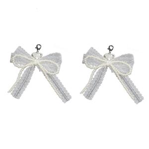 Adjustable Shoe Charm Accessory Lace Bowknot And Shimmering Artificial Pearls Shoelaces Flower Buckles Accessories