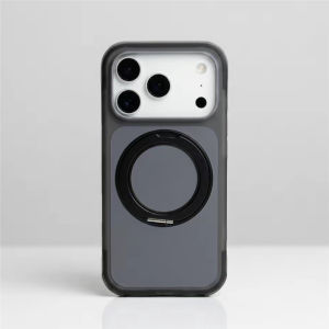 For Magsafe Rotating Holder Airbag Anti-fall Case for iPhone 17promax 18Pro Max 17Pro Matte Hard Shockproof Phone Cover