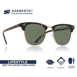 Sorrento+ Retro Large (Lifestyle Clubmaster Polarized/UV400 Sunglasses for Women/Men)