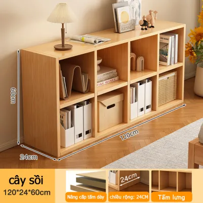 DAMIK-4/6/8 Grid Tủ kệ sách đa năng Kệ sách Kệ sách bằng gỗ Giá lưu trữ Tủ kệ thực tế DIY Kệ gỗ Kệ sách đơn giản Kệ sách trên sàn