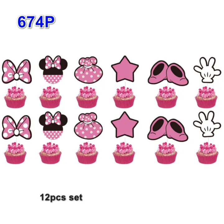 Mickey Minnie Baby Themes series birthday cake decoration cupcake ...