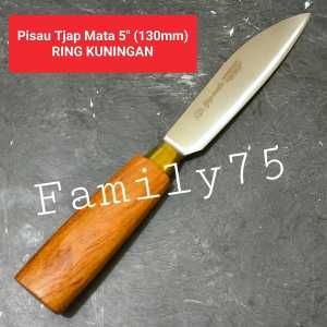 Pisau Cap Tjap Mata 5 inch Ring Kuningan 130mm Piso dapur sembelih