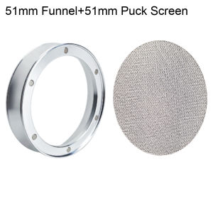 51/54/58mm Dosing Funnel With Puck Screen Espresso Coffee Dosing Ring with 6 Suction For 51/54/58mm Portafilters