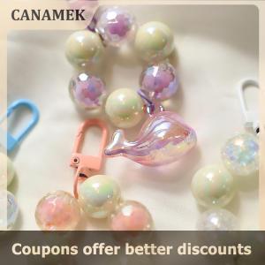 【 CANAMEK 】 Cute Acrylic Transparent Little Dolphin Keychains Backpack Pendants Accessries Decoration