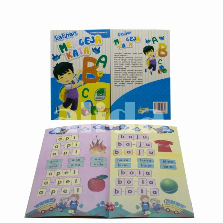 Buku Anak TK PAUD - Latihan Mengeja Kata, belajar membaca