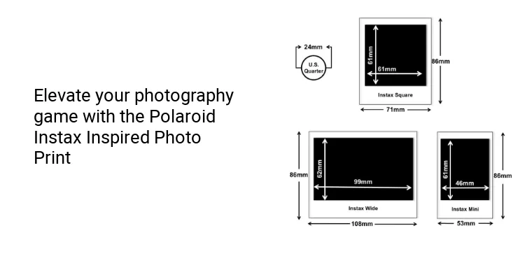 Instax Wide Polaroid Size Photo Prints Personalized Polaroid