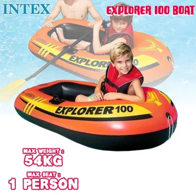 Intex 58329 / 58354 Explorer Inflatable Boat 147cm / Boat 1 People River Cruise Water Rafting Bot Memancing Terapung Pelampung Berkelah