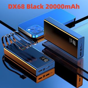 Elecstore【COD】PowerBank Built in 3 Cable / 4 Cable Fast Charging 50000mAh Power Bank With LED Light Power Display Portable PowerBank 2.4A Power Bank Type C & Type IOS & Type USB 80000mAh