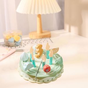 SWEET TIM ของเล่นพุดดิ้ง ของเล่นพุดดิ้งป้อนตุ๊กตา ไม้ โมเดลเค้กไม้ บ้านเล่น อาหารจำลอง ของเล่นแกล้งทำเป็นครัว เกมคลาสสิก มอนเตสซอรี่ ชุดอาหารสำหรับการเล่นเค้กในงานปาร์ตี้ สำหรับเด็กชายและเด็กหญิง