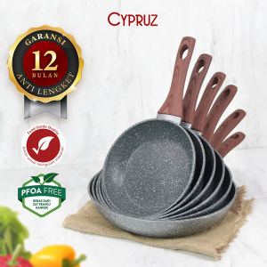 Cypruz Fry Pan Marble Series 18cm/20cm/22cm/24cm/26cm/28cm KUALITAS PREMIUM