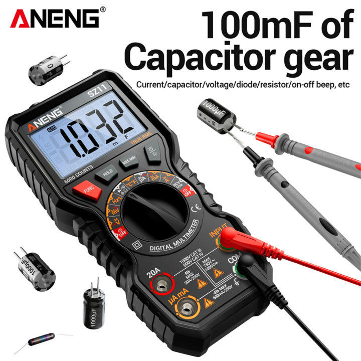 Accurate True Rms Multimeter 6000 Counts Digital Multimeter with Auto-Ranging and True RMS for ...