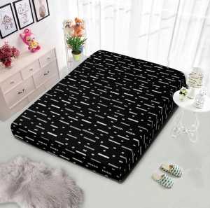 Sarung Kasur Busa Resleting Aesthetic Ukuran 90x200x15 cm dan 120x200 x15 cm Motif Dark Line