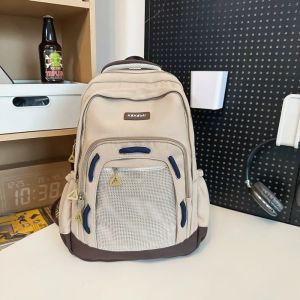 Fashion Waterproof Backpack Large Capacity Multilayer Laptop Backpack Nylon Versatile Style Students Knapsack for Men and Women