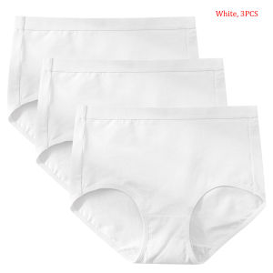 3/5PCS Ladies Cotton Panties Mid-high Waisted Underwear for Women Full Back Coverage Female Briefs M-3XL