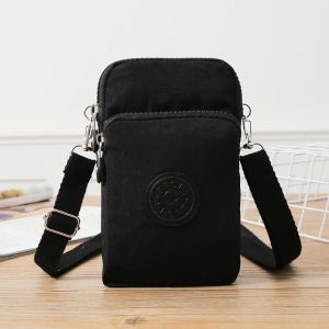 SLP077 - Pouch Nilon Wanita Anti Air Tas Selempang Mini Cewek Waterproof Dompet HP Handphone Sling Bag Nylon Import